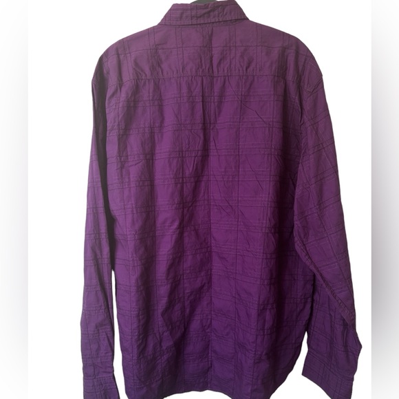 Marithe Francois Girbaud purple button up shirt size XXL 100% cotton - Picture 2 of 5
